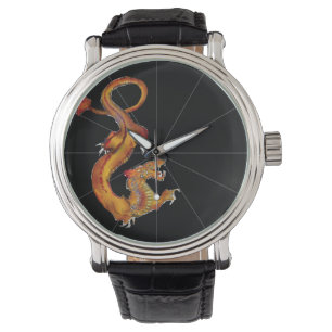 Japanese Water Colour Dragon Design Watch