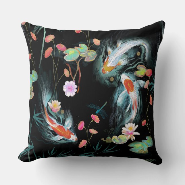 Japanese Water Garden Pillow (Front)