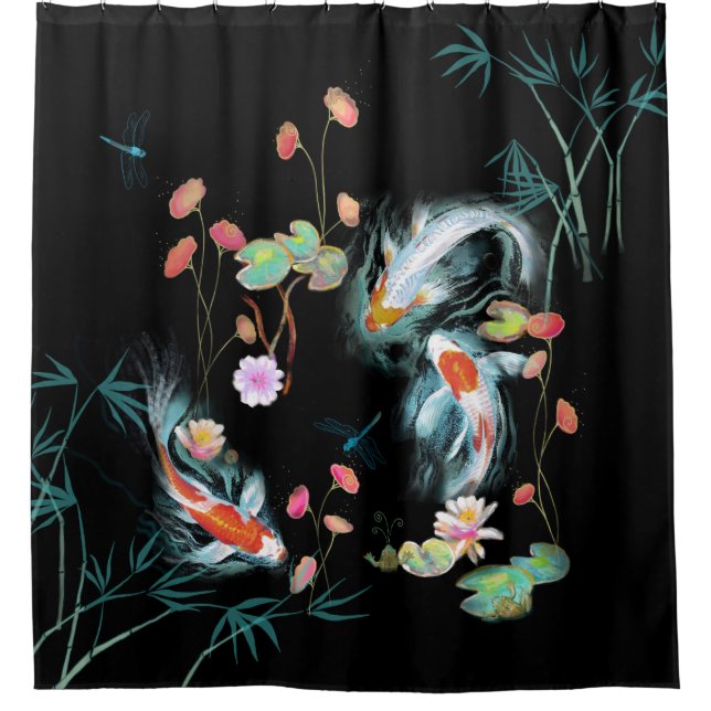 Japanese Water Garden Shower Curtain (Front)