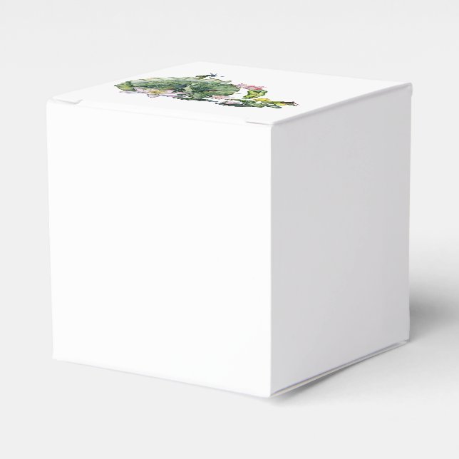 Japanese Water Lilies and Lotus Flowers Favour Box (Front Side)