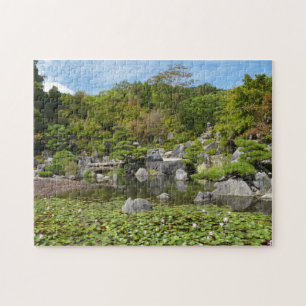 Japanese Water Lily Garden   Nature Pond Photo Jigsaw Puzzle