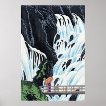Japanese Waterfall Vintage Art