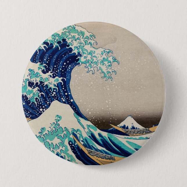 Japanese Wave 7.5 Cm Round Badge (Front)