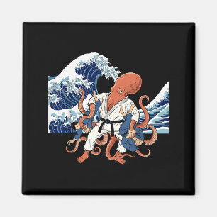 Japanese Wave BJJ Brazilian Jiu Jitsu Octopus Magnet