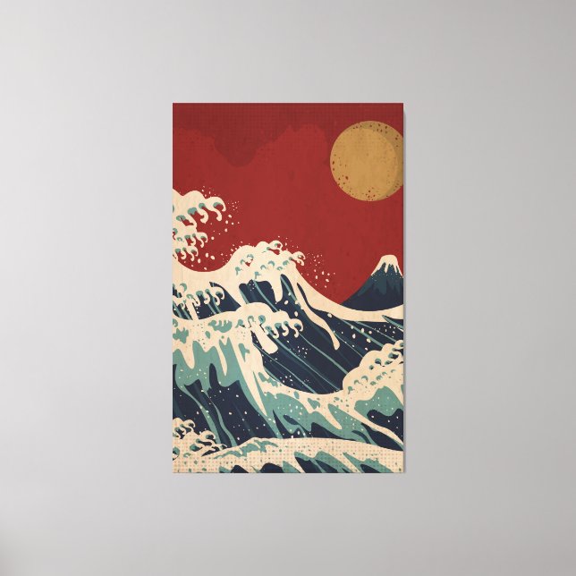 Japanese Wave Concept Canvas Print (Front)