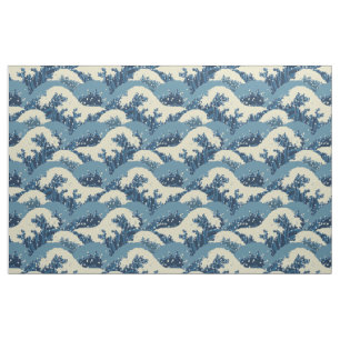 Japanese wave pattern fabric
