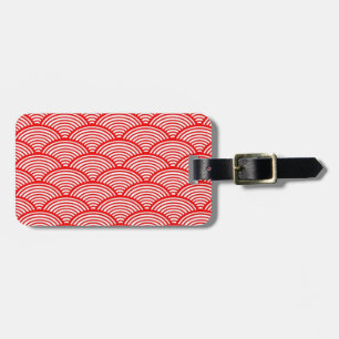 Japanese Wave Pattern Luggage Tag