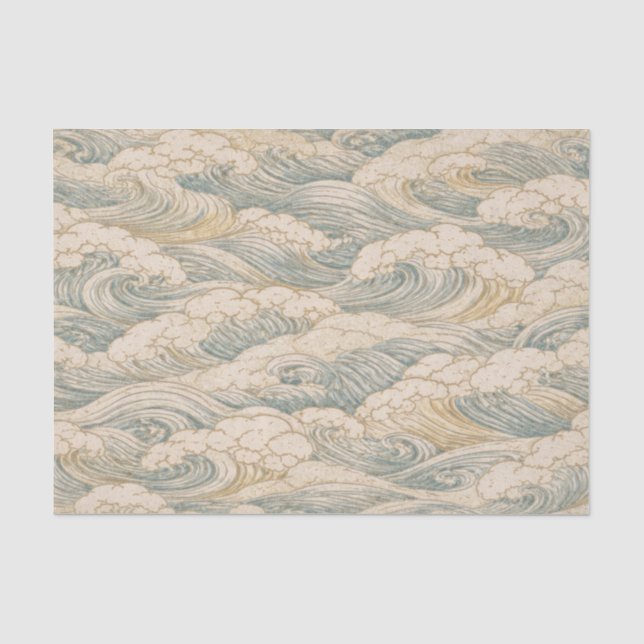 JAPANESE WAVE PATTERN TISSUE PAPER (Front)