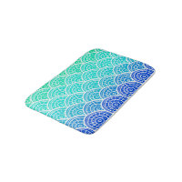 Japanese Waves Blue Green Gradient Pattern