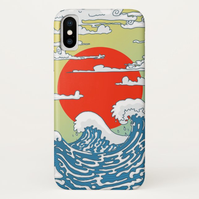 Japanese Waves Case-Mate iPhone Case (Back)