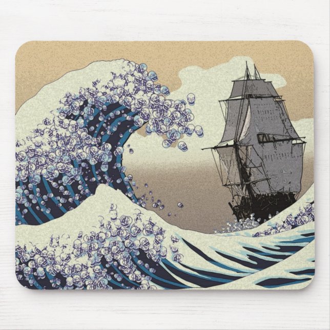 JAPANESE WAVES MOUSE MAT (Front)
