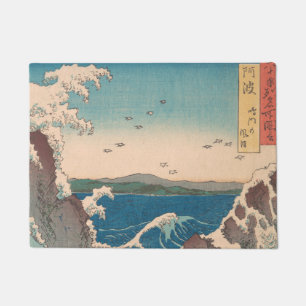 Japanese Waves Naruto Whirlpool Ocean Artwork Doormat