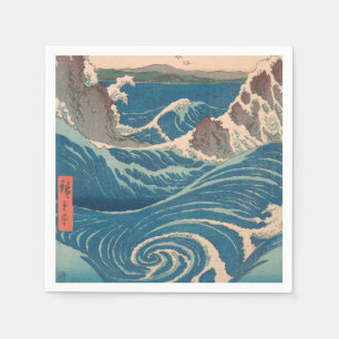 Japanese Waves Naruto Whirlpool Ocean Artwork Napkin