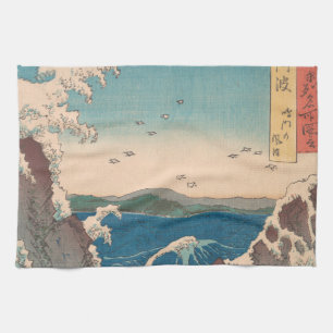 Japanese Waves Naruto Whirlpool Ocean Artwork Tea Towel