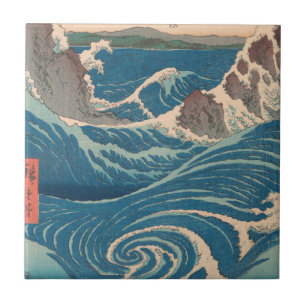 Japanese Waves Naruto Whirlpool Ocean Artwork Tile