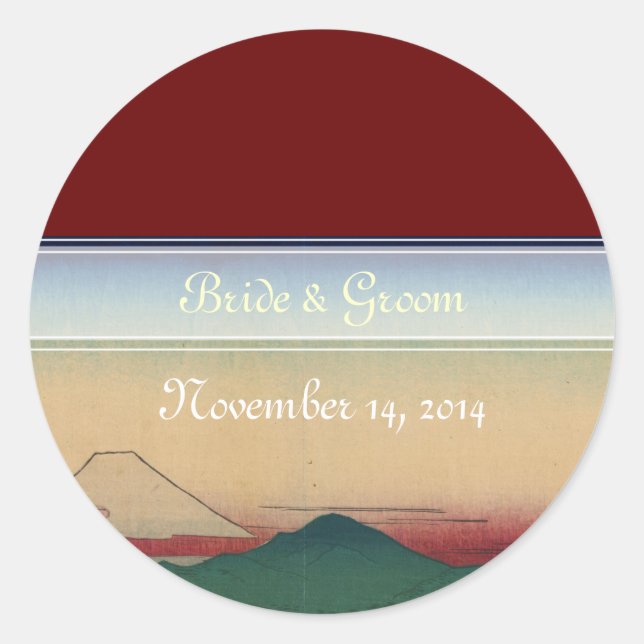 Japanese Wedding Stickers The Tama River (Front)