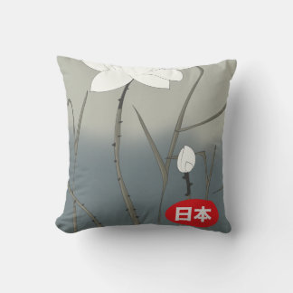 Japanese White Rose Cushion