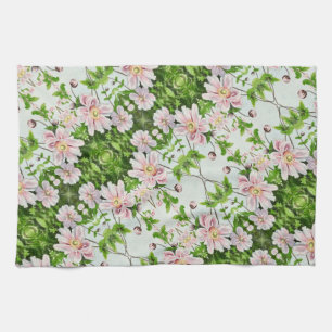Japanese Windflowers - Tea Towel