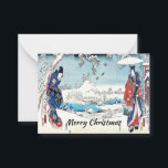 Japanese Winter Christmas Card<br><div class="desc">christmas card with illustration of a scene from Japanese life in winter</div>