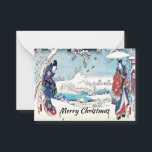 Japanese Winter Christmas Card<br><div class="desc">christmas card with illustration of a scene from Japanese life in winter</div>