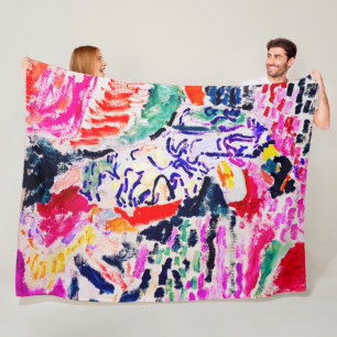 Japanese Woman beside the Water, Matisse Fleece Blanket