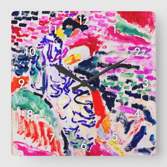 Japanese Woman beside the Water, Matisse Square Wall Clock (Front)