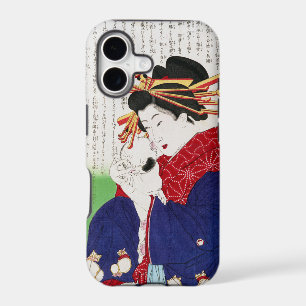 Japanese Woman Holding a Cat, Tsukioka Yoshitoshi