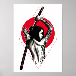 Japanese Woman Warrior Poster