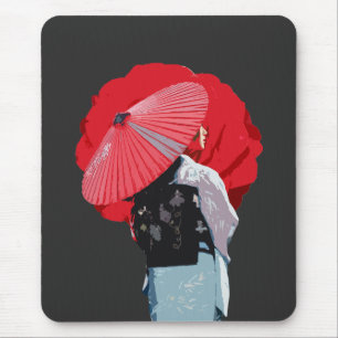 Japanese woman wearing traditional clothes mouse mat