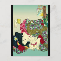Japanese Women and Cat