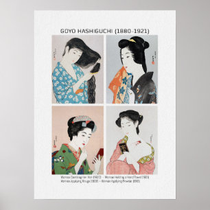 Japanese women portraits  - Goyō Hashiguchi  Poster