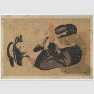 Japanese Women With Tea Cup Ukiyo Style Art No4 Tissue Paper