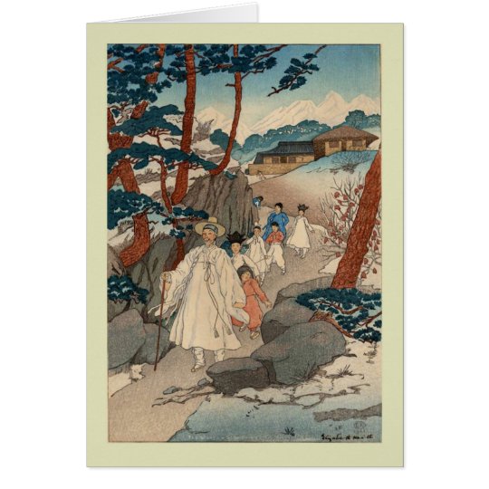 Japanese Woodblock Card
