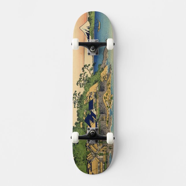 Japanese Woodblock: Enoshima in Sagami Province Skateboard (Front)