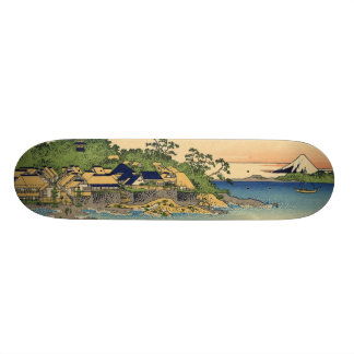 Japanese Woodblock: Enoshima in Sagami Province Skateboard