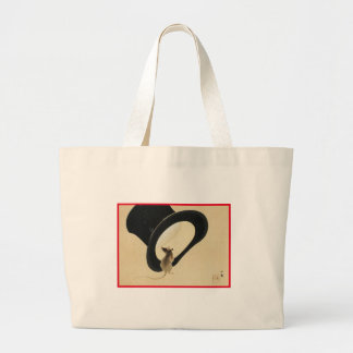 JAPANESE WOODBLOCK PRINT MOUSE W/ TOP HAT Tote