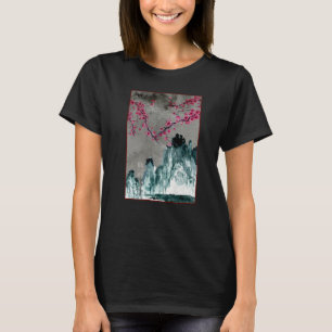 Japanese Woodblock Sakura Cherry Blossom Tree Natu T-Shirt