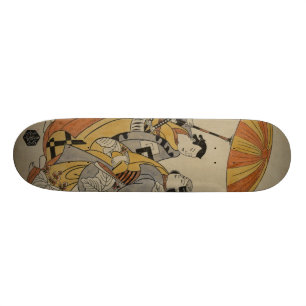 Japanese Woodcut #2 Skateboard