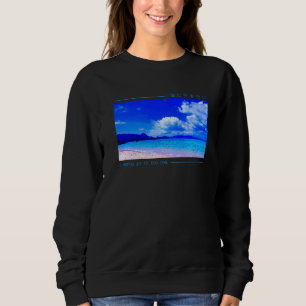 Japanese Writing Sea Graphic Summer Retro Japan Ae Sweatshirt