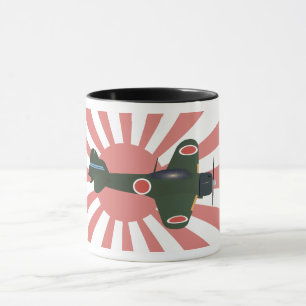 Japanese WWII Zero Fighter Plane Mug