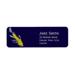 Japanese Yellow Koi original art fish