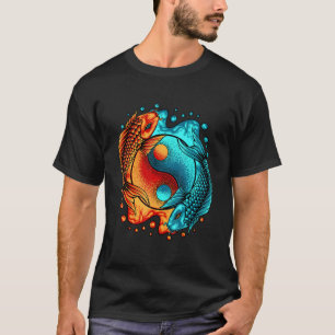 Japanese Yin Yang Koi Carp Nishikigoi Fish Asian S T-Shirt