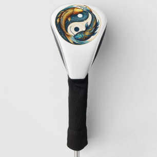 Japanese Yin Yang Symbol Koi Fish Golf Head Cover