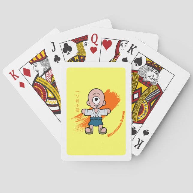 Japanese Yokai Hitotsume-kozo Playing Cards (Back)