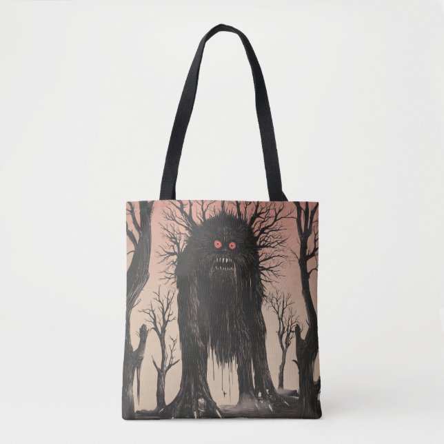 Japanese Yokai Tree Monster Tote Bag (Front)