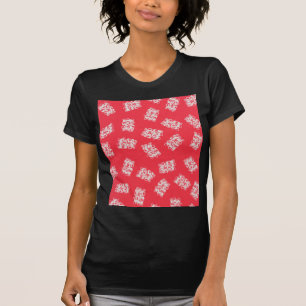 Japanese Yukata Textile, Maneki Neko (Lucky Cat) T-Shirt
