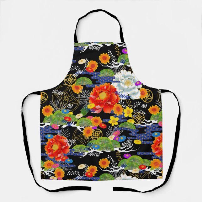 Japanese yuzen style apron (Front)