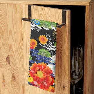 Japanese yuzen style tea towel