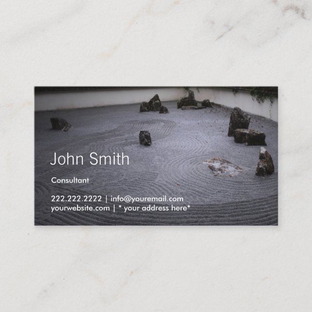 Japanese Zen Garden Consulting Business Card (Front)