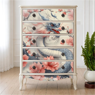 Japanese Zen Garden Dragon   Fine Art Decoupage Tissue Paper